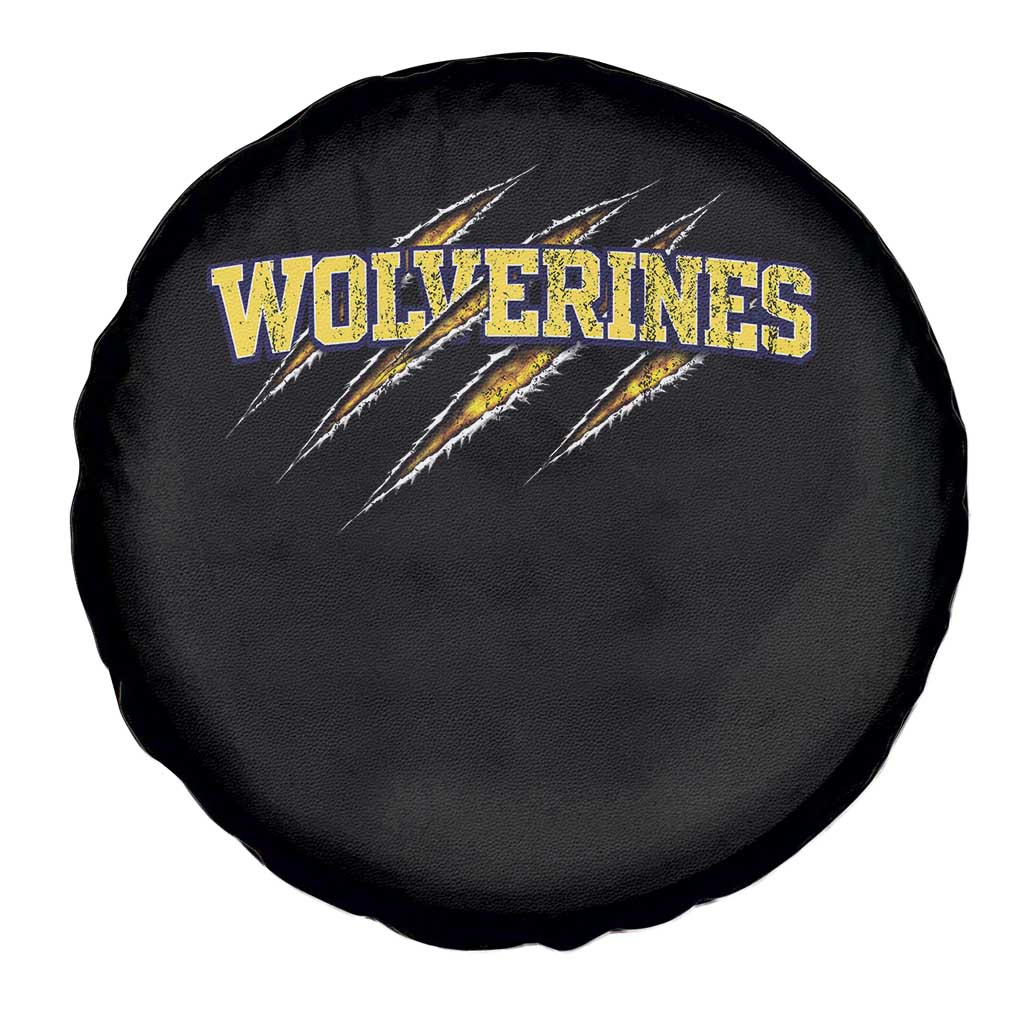 Wolverine Lover Sports Game Day Scratch Mark Spare Tire Cover