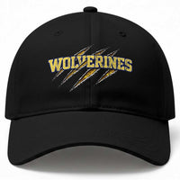 Wolverine Lover Sports Game Day Scratch Mark Baseball Cap