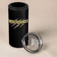 Wolverine Lover Sports Game Day Scratch Mark 4 in 1 Can Cooler Tumbler