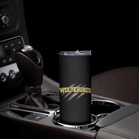 Wolverine Lover Sports Game Day Scratch Mark Skinny Tumbler