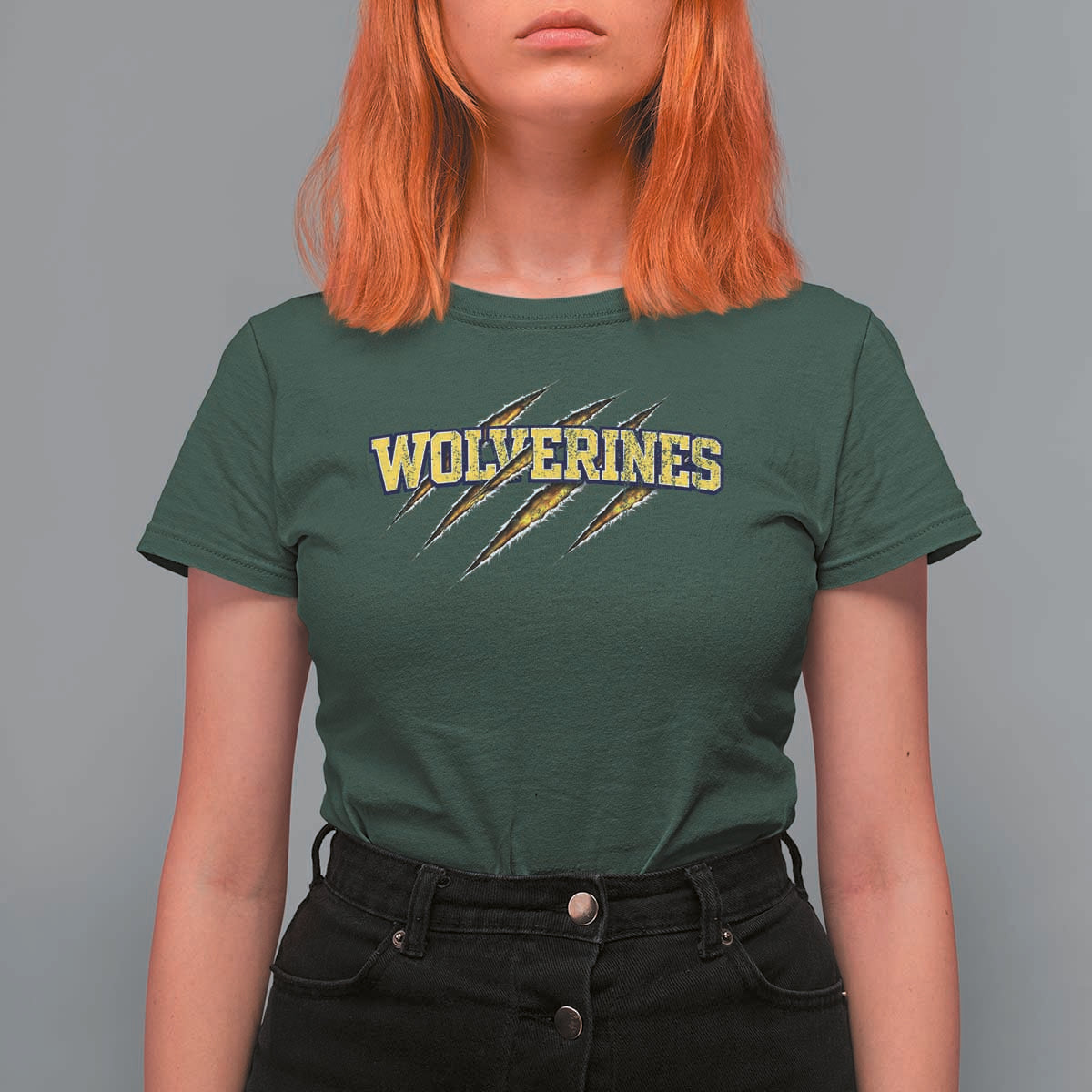 Wolverine Lover Sports Game Day Scratch Mark T Shirt For Women