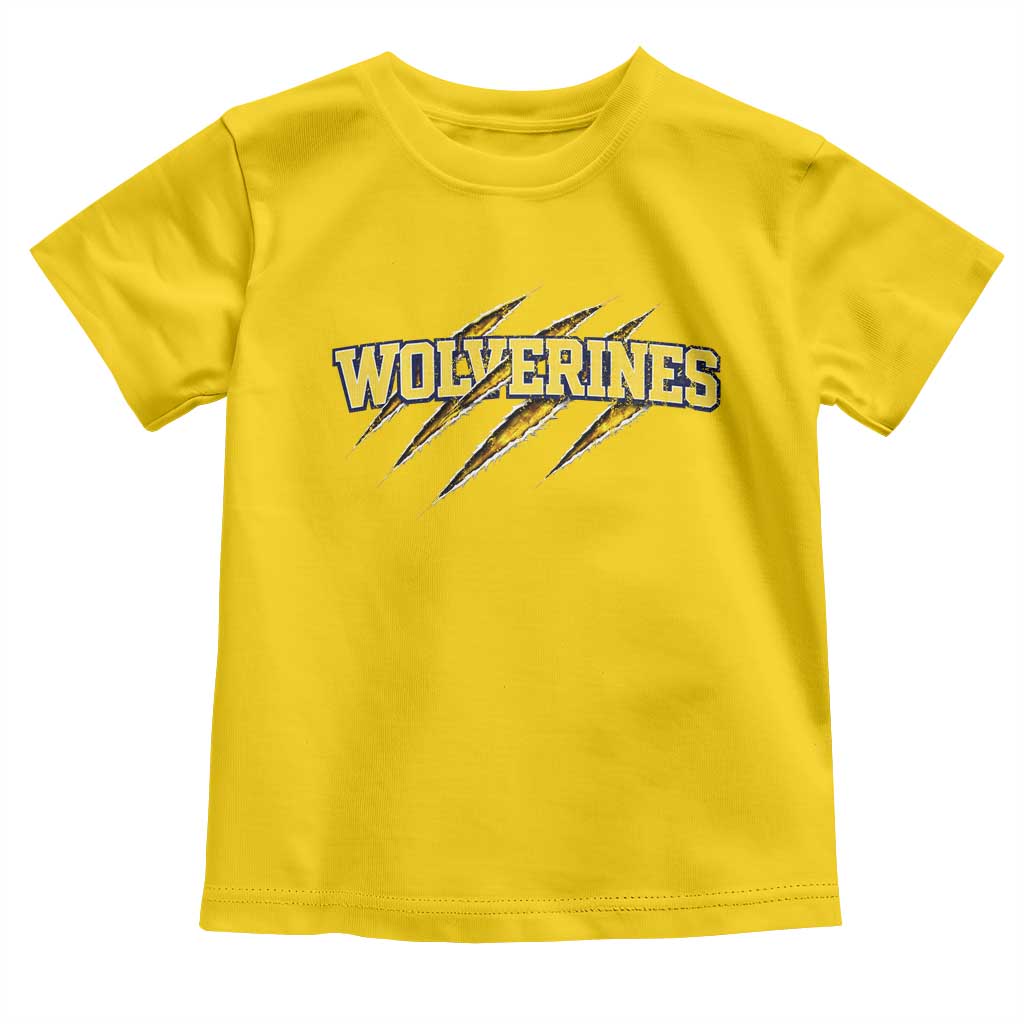 Wolverine Lover Sports Game Day Scratch Mark Toddler T Shirt