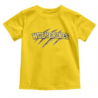 Wolverine Lover Sports Game Day Scratch Mark Toddler T Shirt