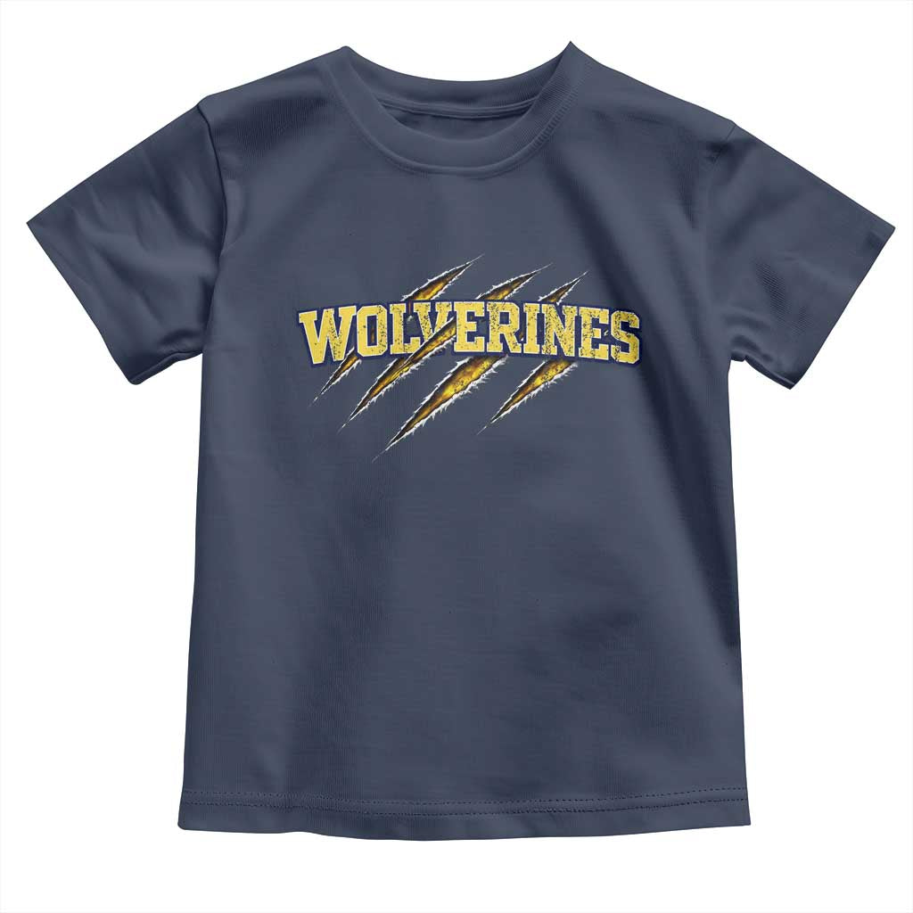 Wolverine Lover Sports Game Day Scratch Mark Toddler T Shirt