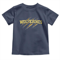 Wolverine Lover Sports Game Day Scratch Mark Toddler T Shirt