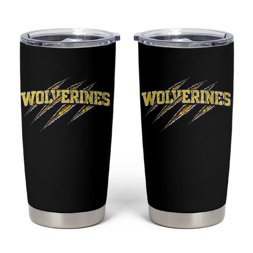 Wolverine Lover Sports Game Day Scratch Mark Tumbler Cup