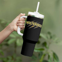 Wolverine Lover Sports Game Day Scratch Mark Tumbler With Handle