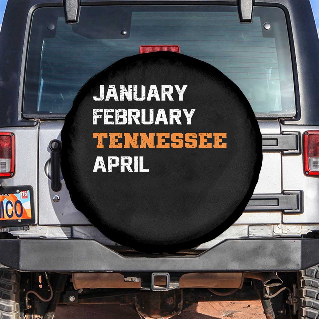 January February Tennessee April Spare Tire Cover Basketball Game Day