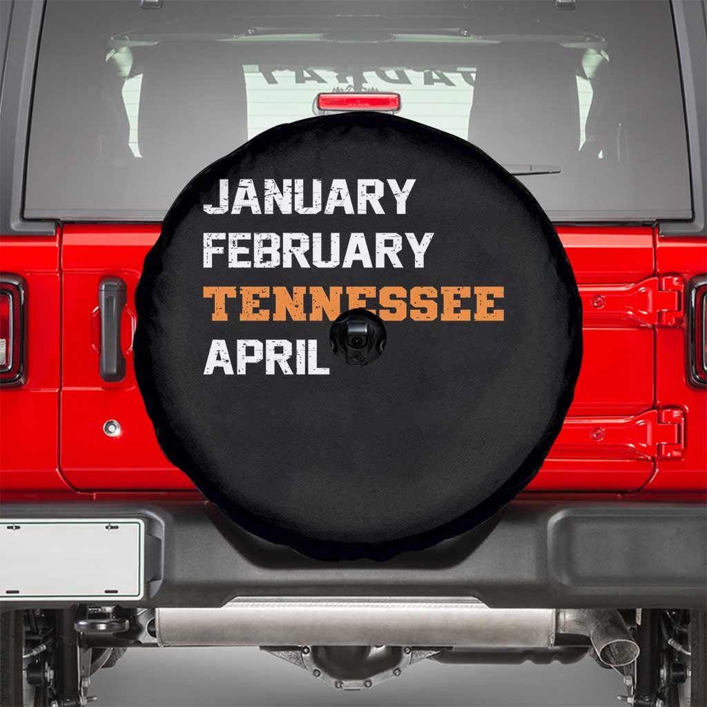 January February Tennessee April Spare Tire Cover Basketball Game Day