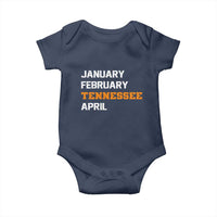 January February Tennessee April Baby Onesie Basketball Game Day