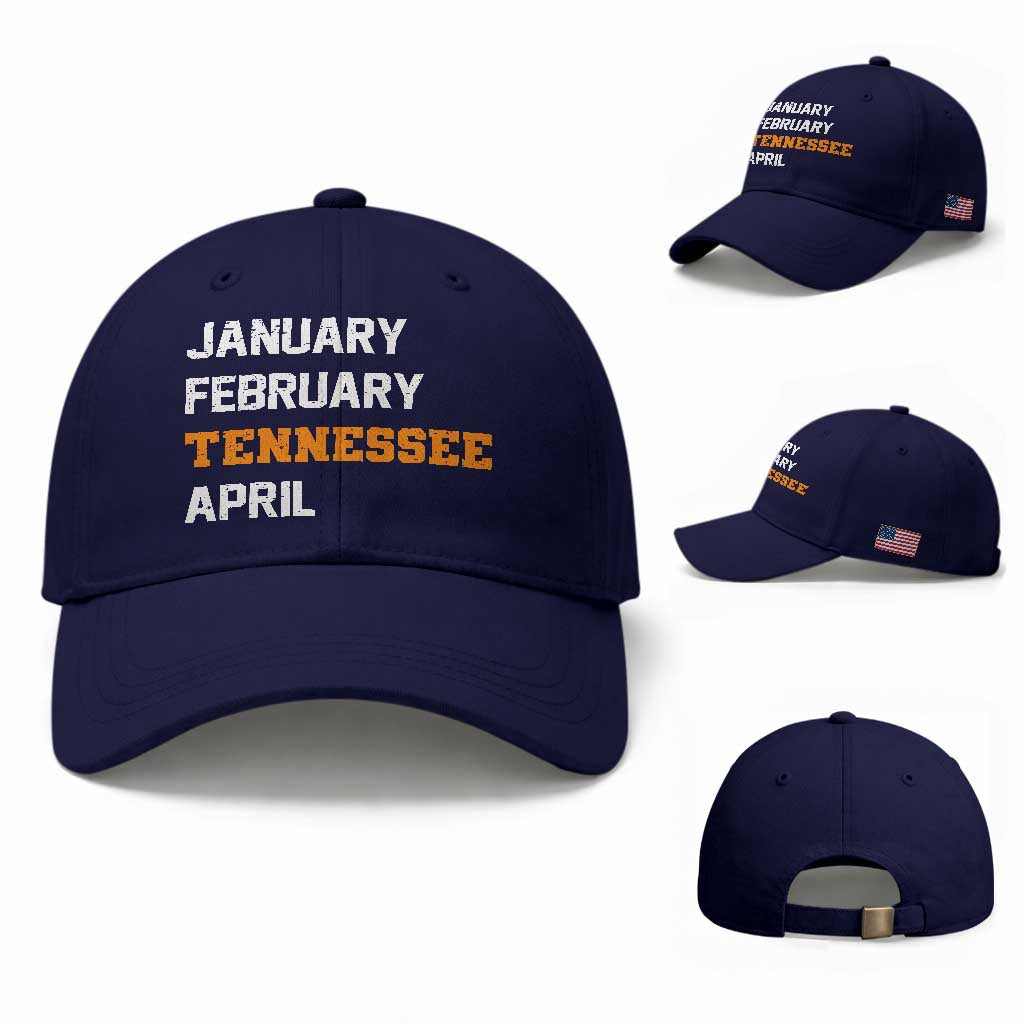 January February Tennessee April Baseball Cap Basketball Game Day