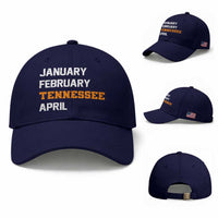 January February Tennessee April Baseball Cap Basketball Game Day