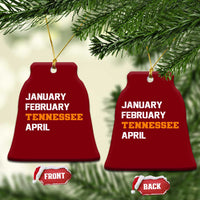 January February Tennessee April Ceramic Ornament Basketball Game Day
