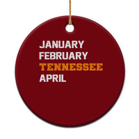 January February Tennessee April Ceramic Ornament Basketball Game Day