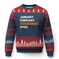 January February Tennessee April Ugly Christmas Sweater Basketball Game Day