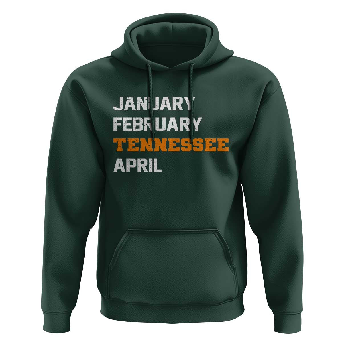 January February Tennessee April Hoodie Basketball Game Day