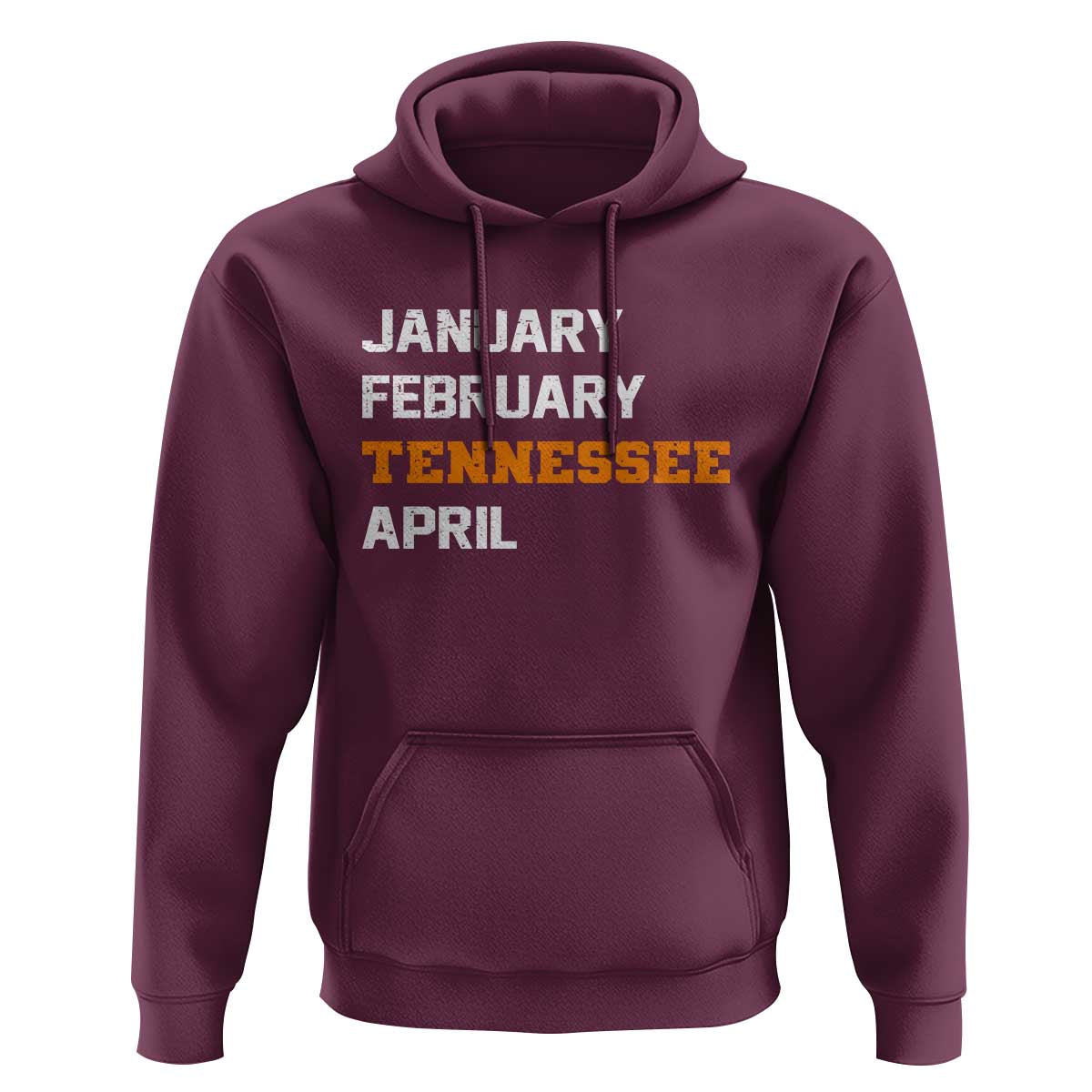 January February Tennessee April Hoodie Basketball Game Day
