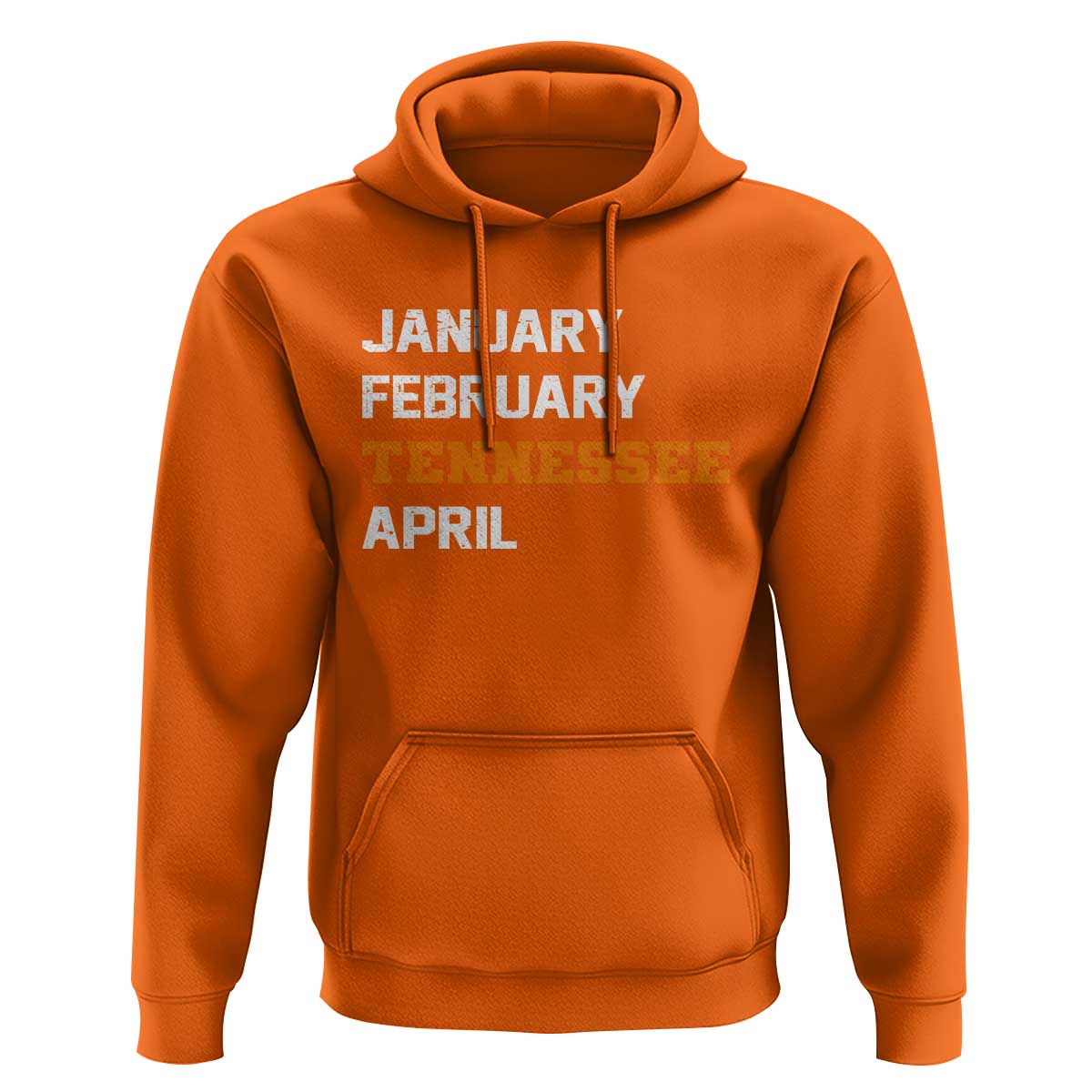 January February Tennessee April Hoodie Basketball Game Day