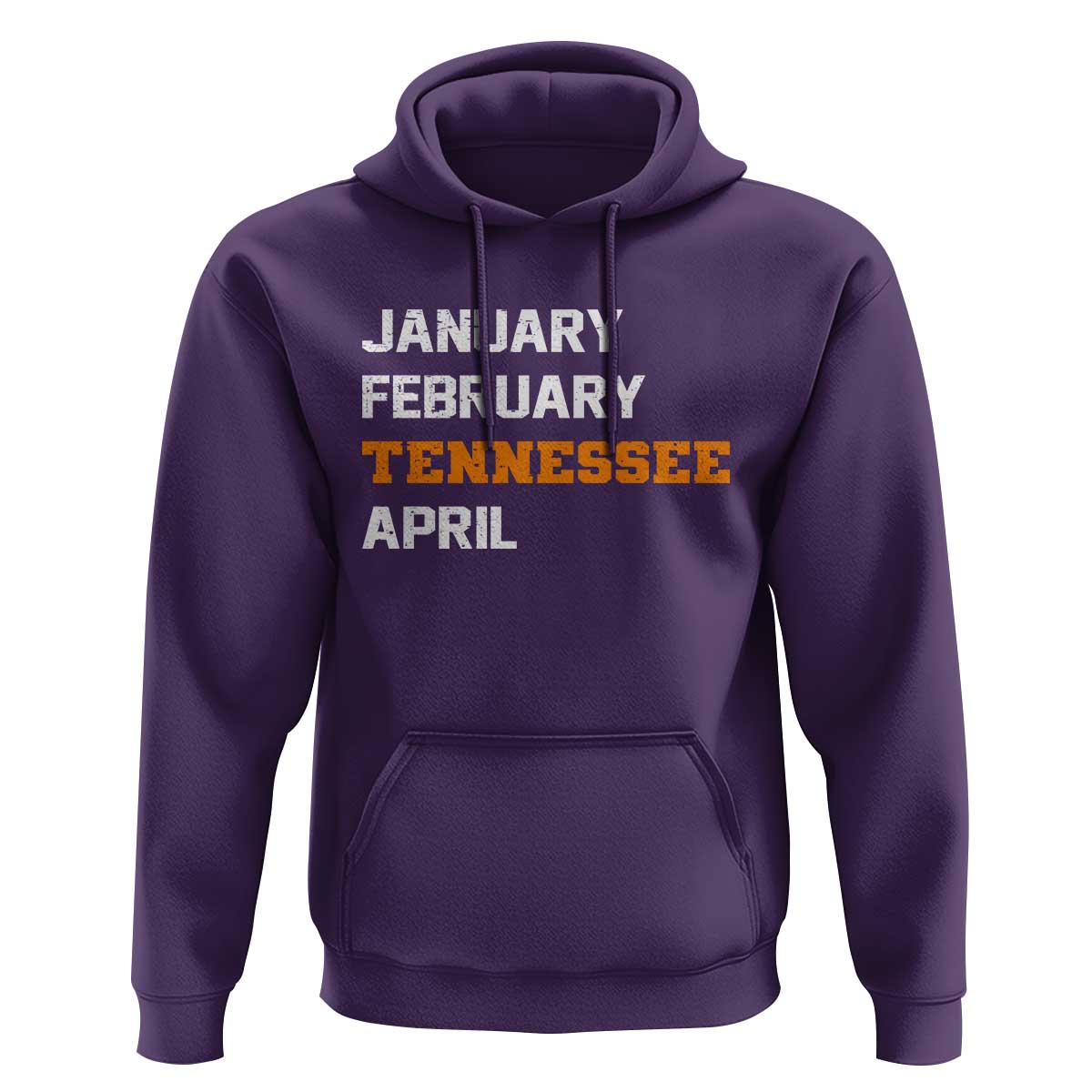 January February Tennessee April Hoodie Basketball Game Day
