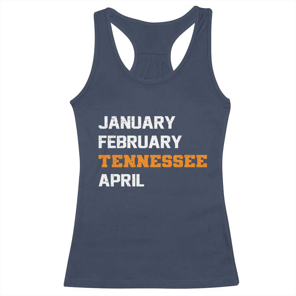 January February Tennessee April Racerback Tank Top Basketball Game Day
