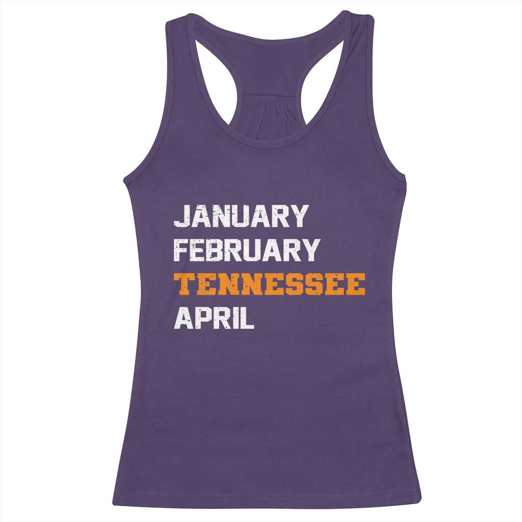 January February Tennessee April Racerback Tank Top Basketball Game Day