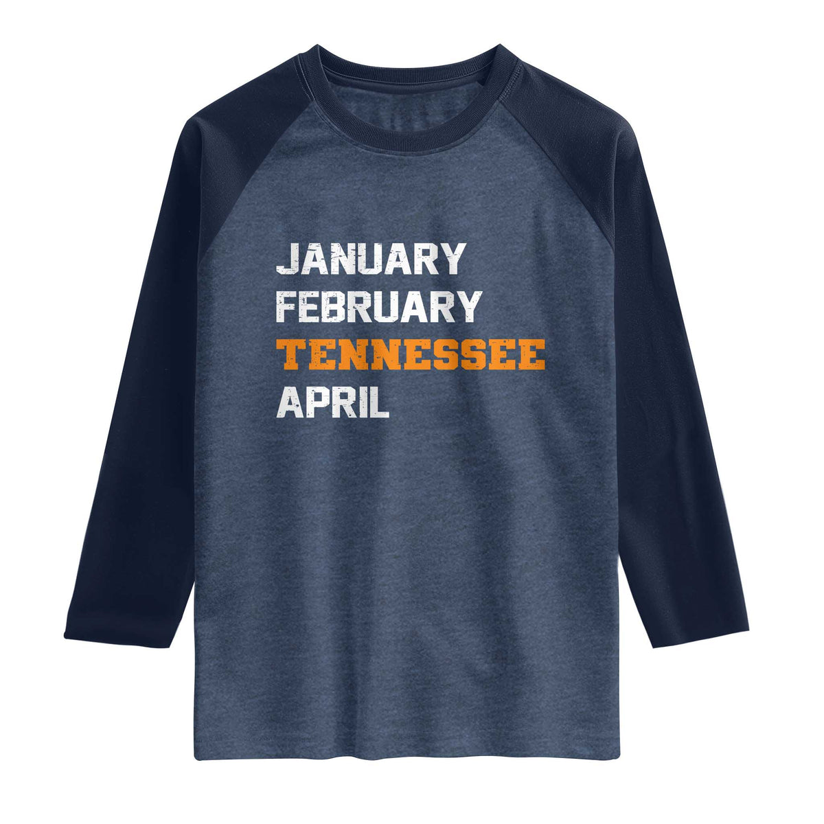 January February Tennessee April Raglan Shirt Basketball Game Day
