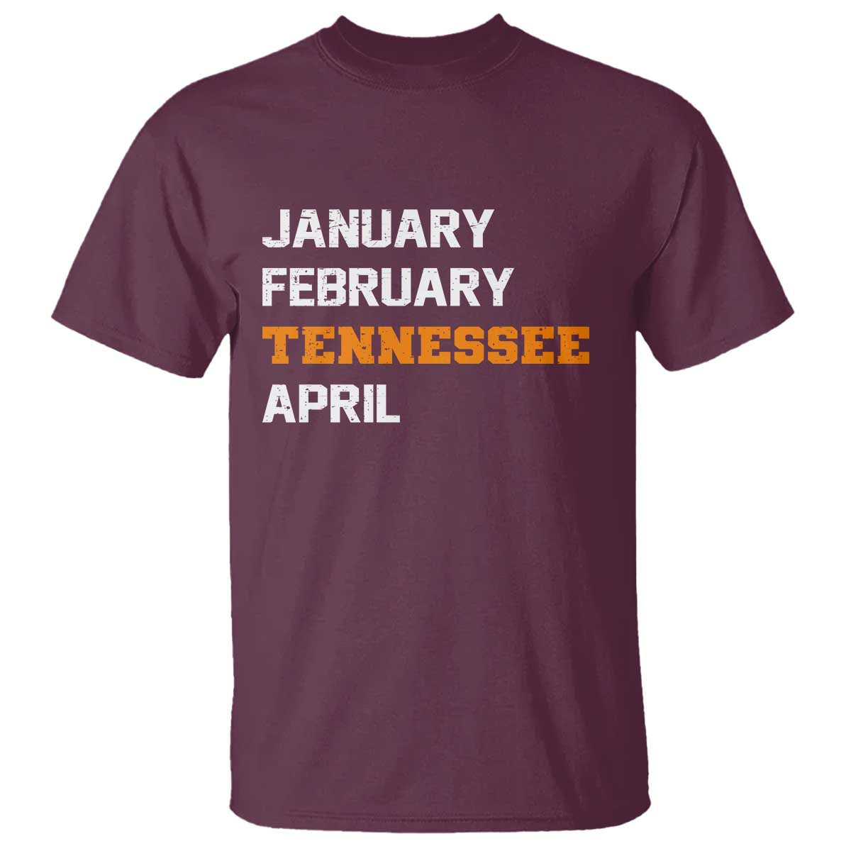 January February Tennessee April T Shirt Basketball Game Day