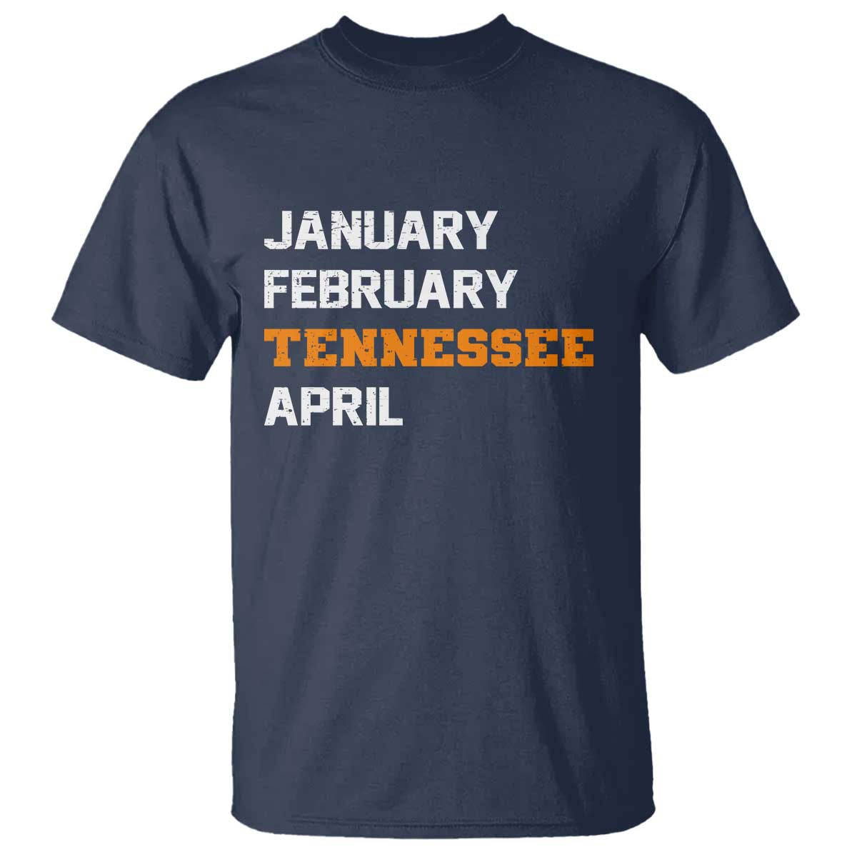 January February Tennessee April T Shirt Basketball Game Day