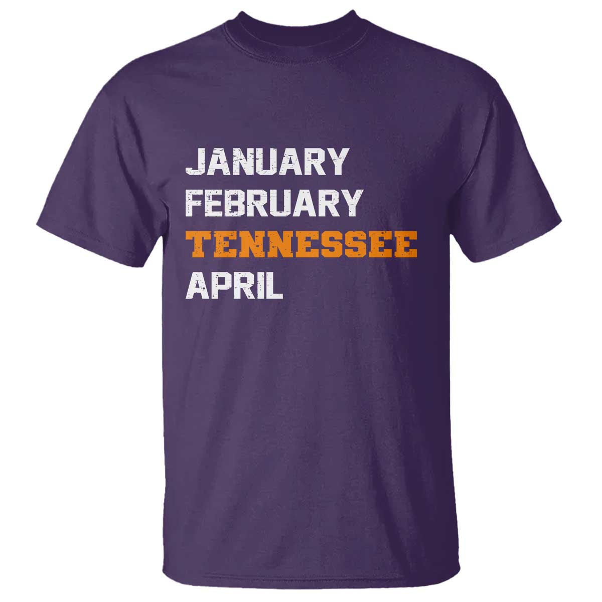 January February Tennessee April T Shirt Basketball Game Day