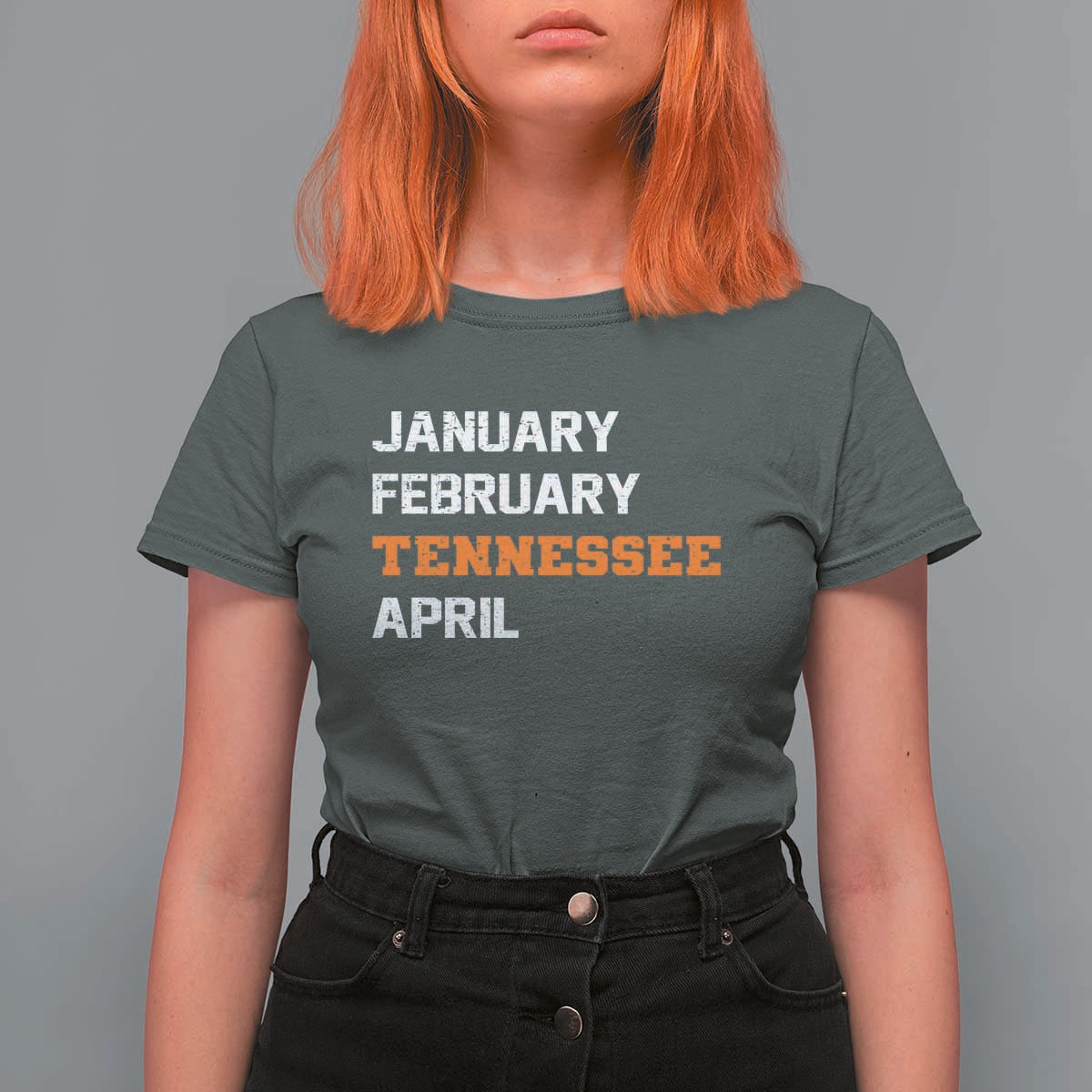 January February Tennessee April T Shirt For Women Basketball Game Day