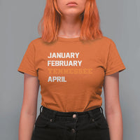 January February Tennessee April T Shirt For Women Basketball Game Day