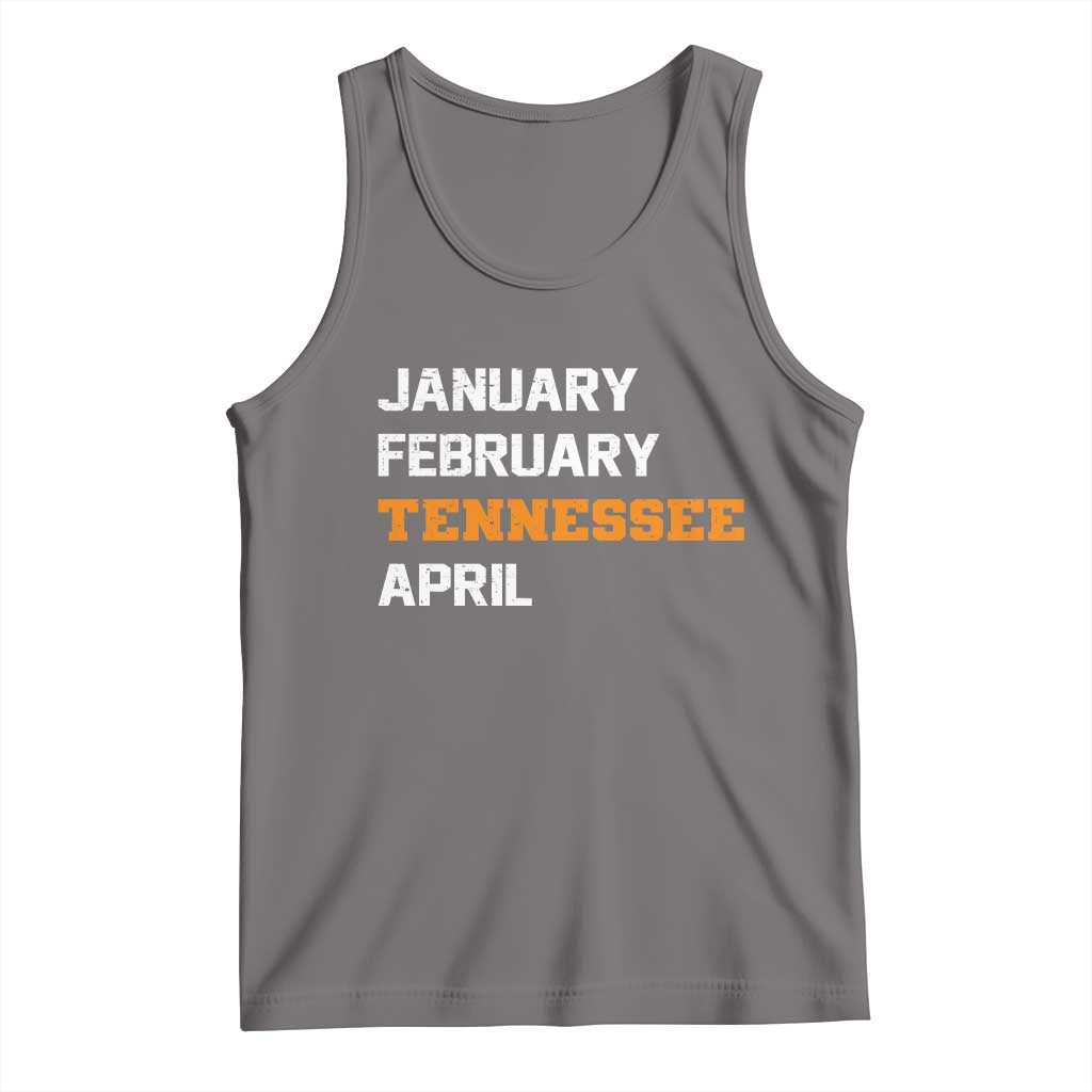 January February Tennessee April Tank Top Basketball Game Day