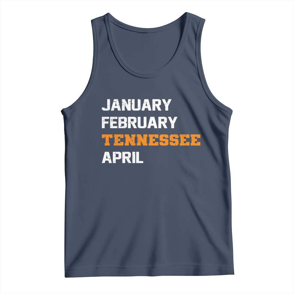 January February Tennessee April Tank Top Basketball Game Day