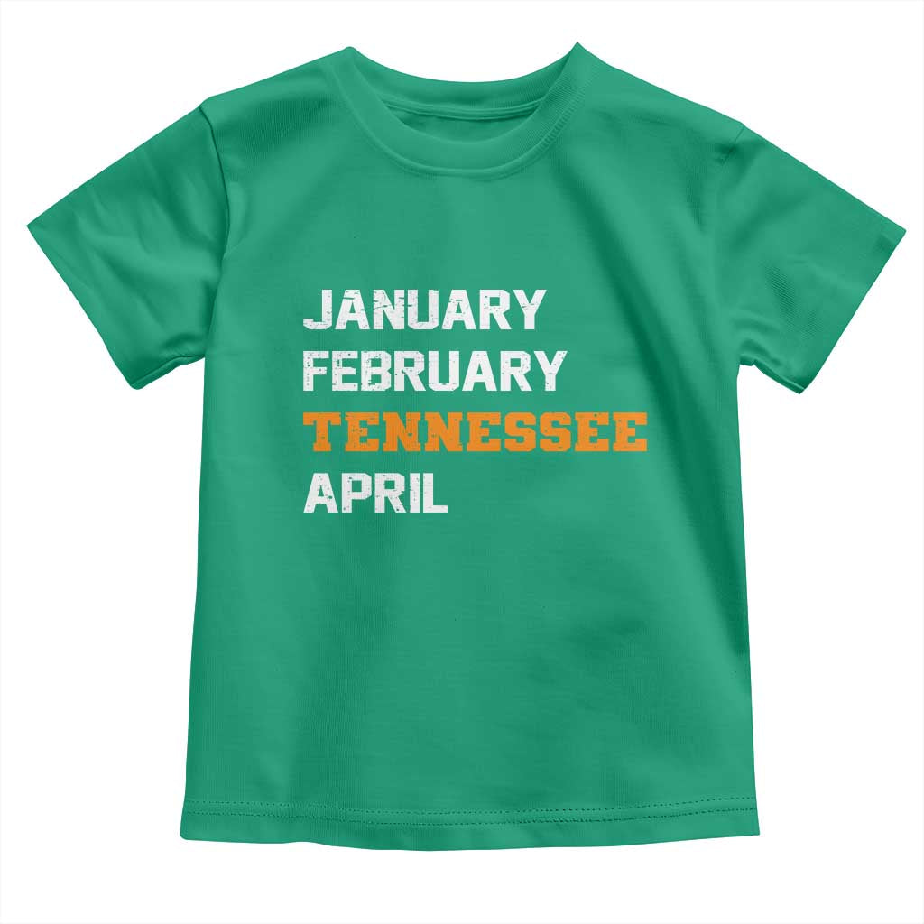 January February Tennessee April Toddler T Shirt Basketball Game Day