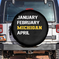 January February Michigan April Spare Tire Cover Basketball Game Day