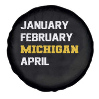 January February Michigan April Spare Tire Cover Basketball Game Day