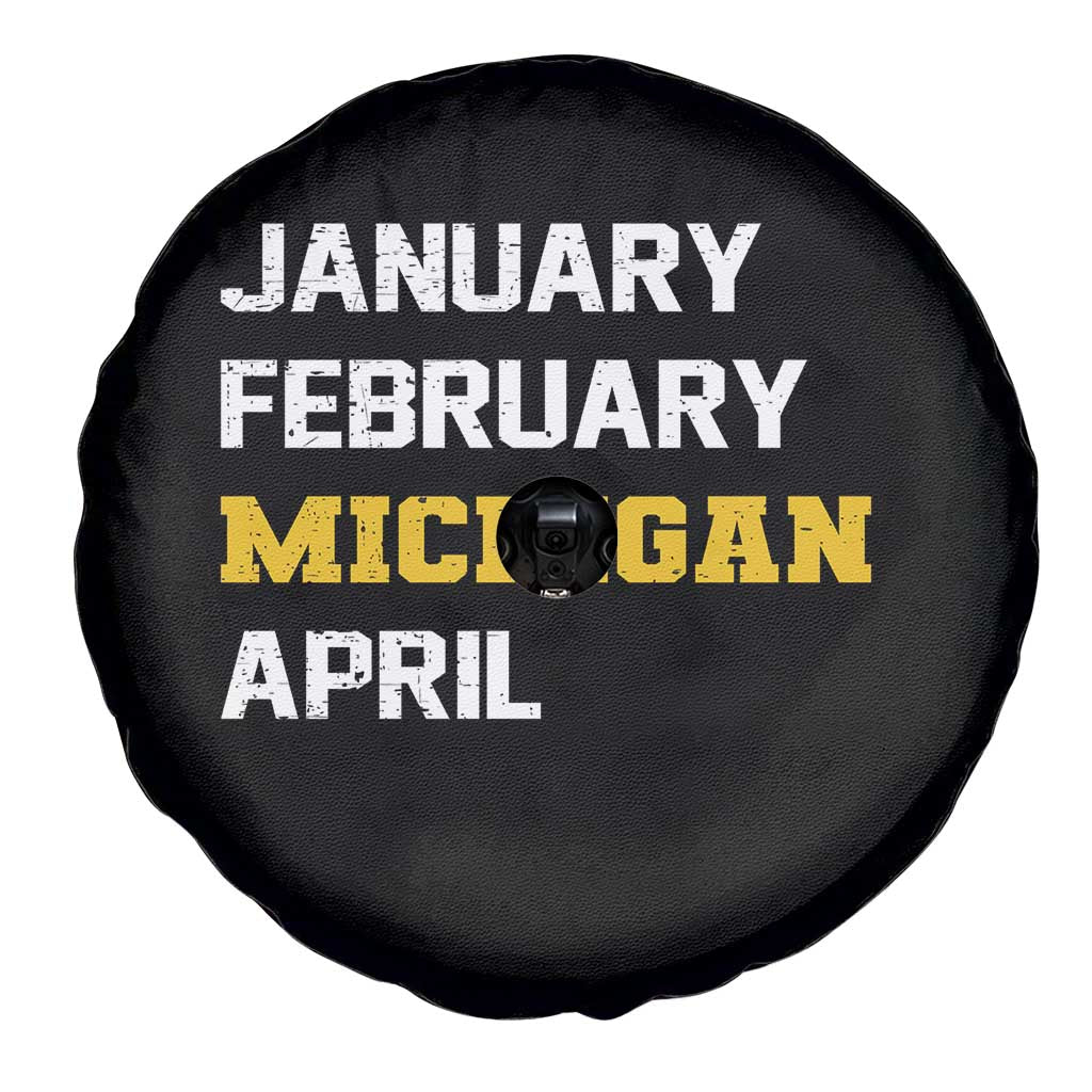 January February Michigan April Spare Tire Cover Basketball Game Day
