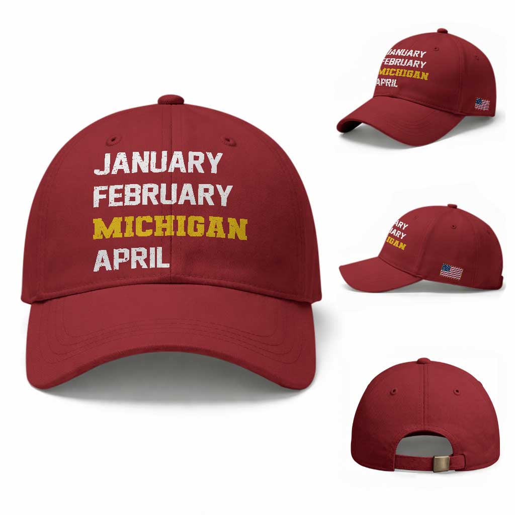 January February Michigan April Baseball Cap Basketball Game Day