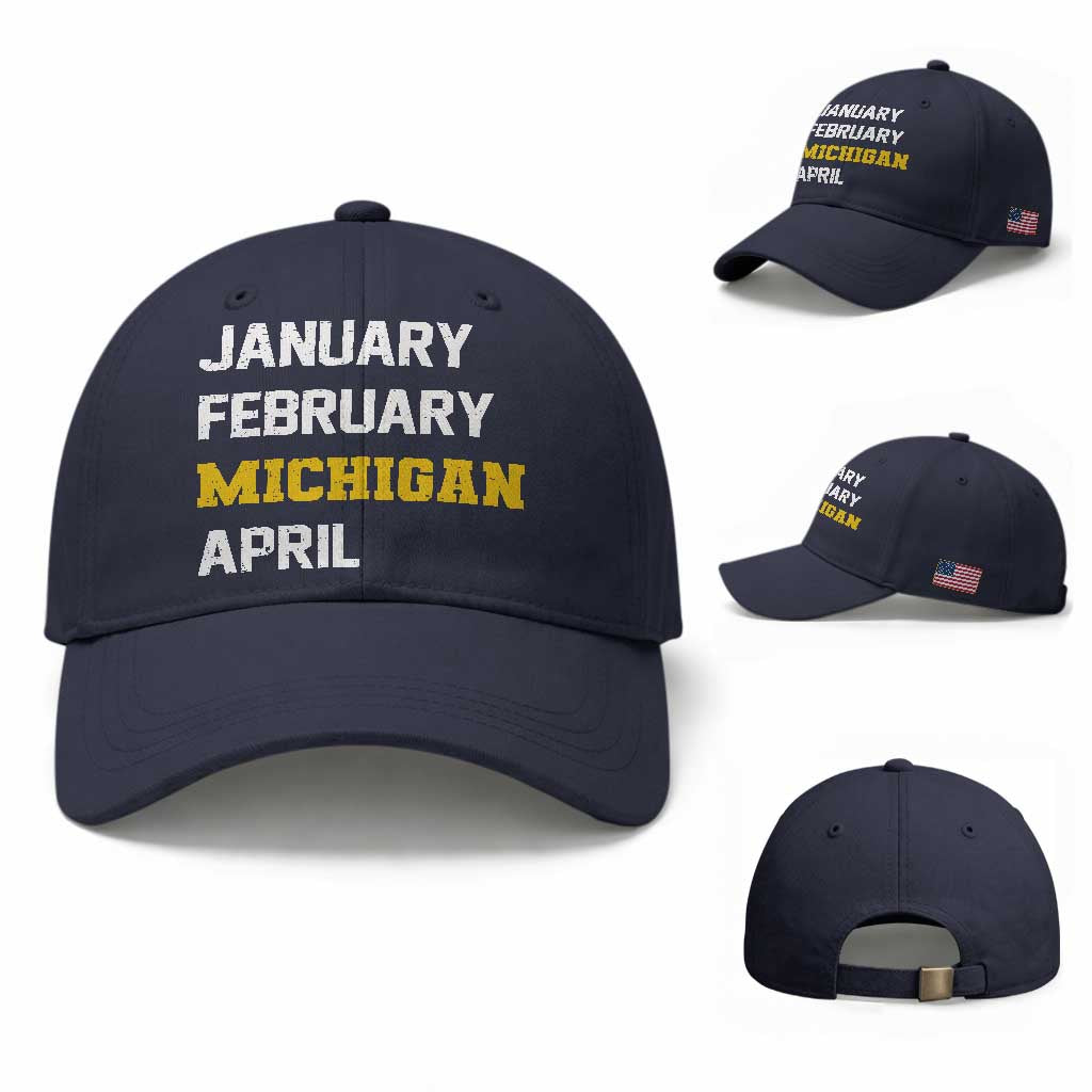 January February Michigan April Baseball Cap Basketball Game Day
