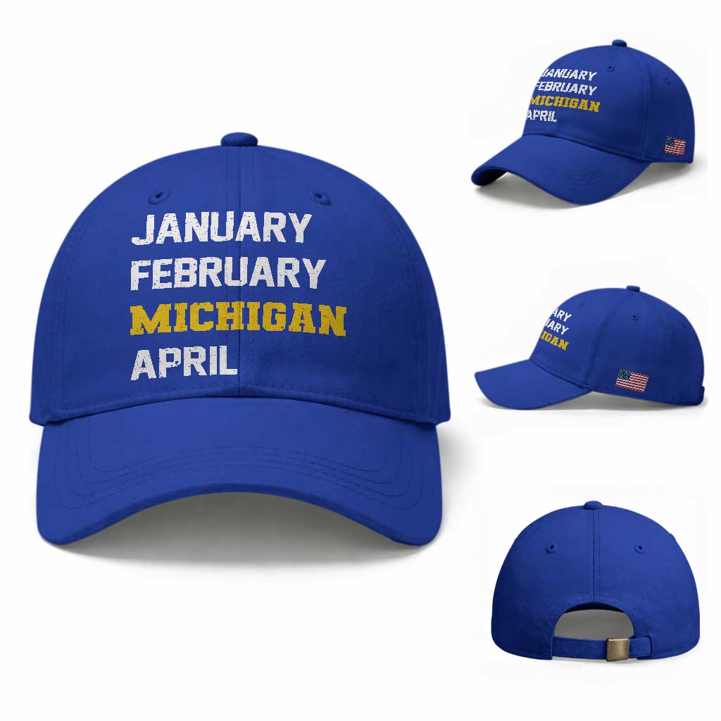 January February Michigan April Baseball Cap Basketball Game Day