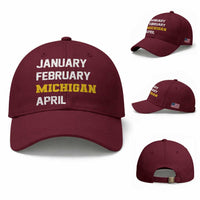 January February Michigan April Baseball Cap Basketball Game Day