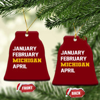 January February Michigan April Ceramic Ornament Basketball Game Day