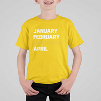 January February Michigan April T Shirt For Kid Basketball Game Day