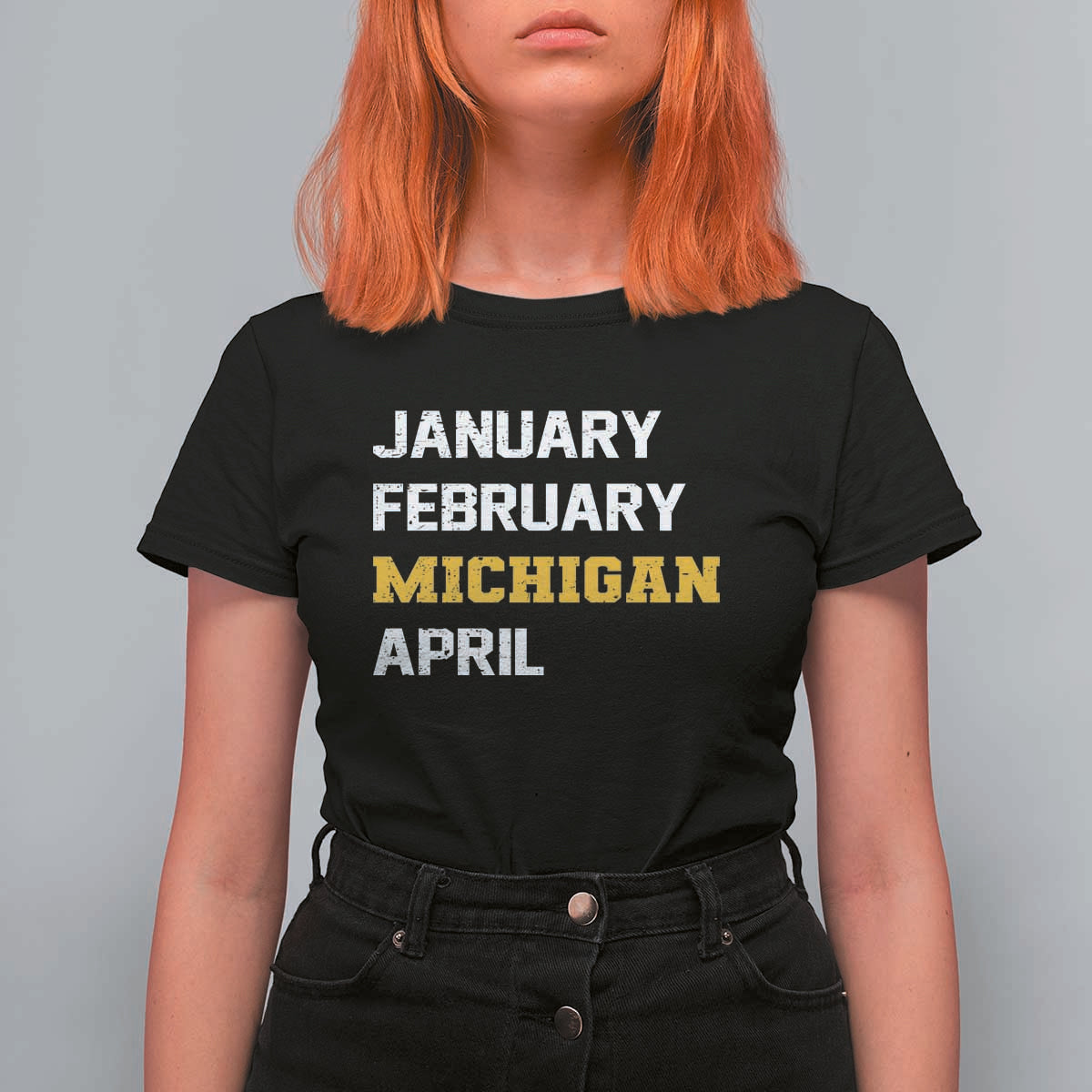 January February Michigan April T Shirt For Women Basketball Game Day