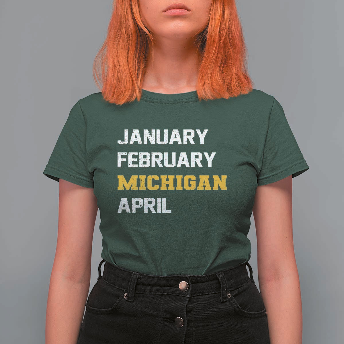 January February Michigan April T Shirt For Women Basketball Game Day