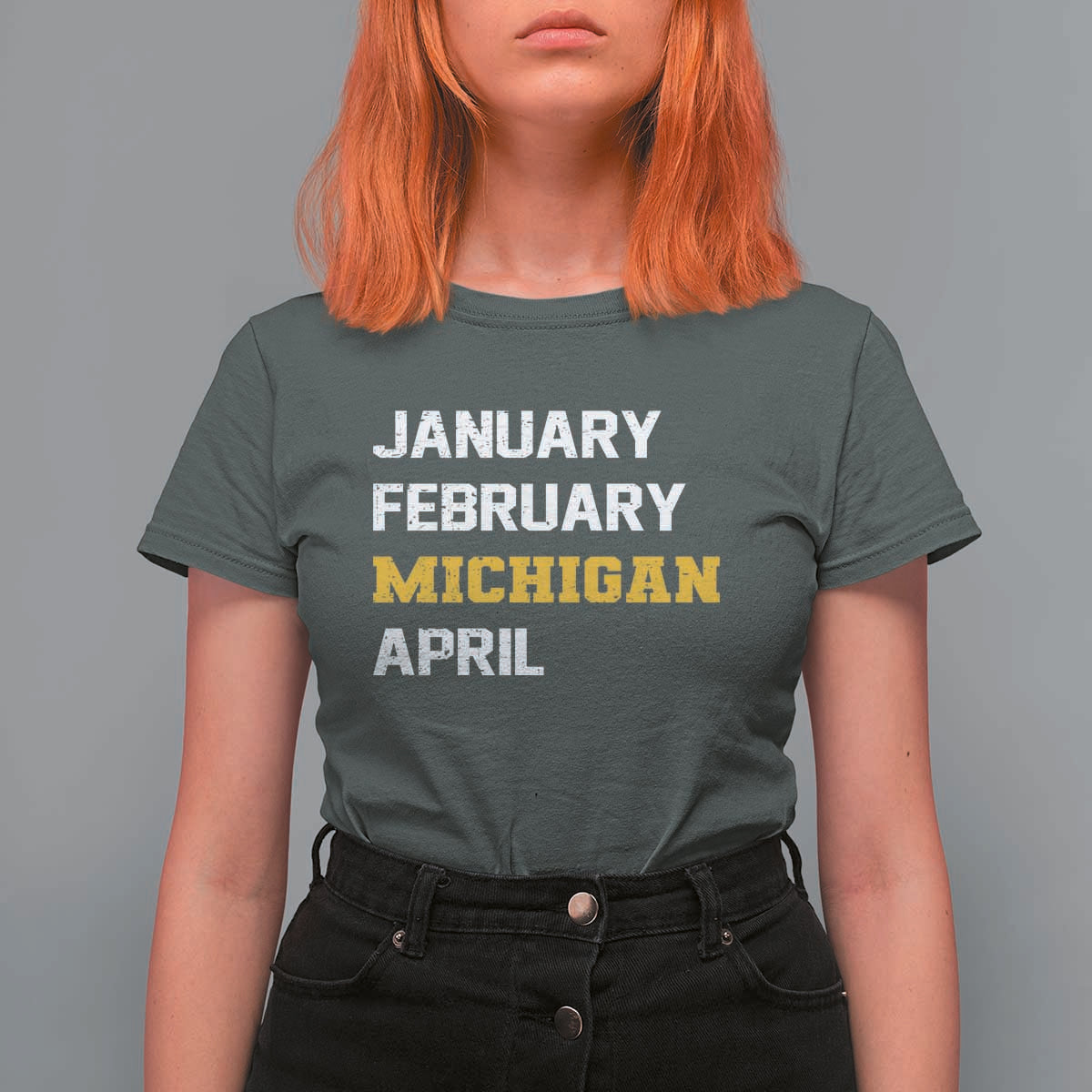 January February Michigan April T Shirt For Women Basketball Game Day