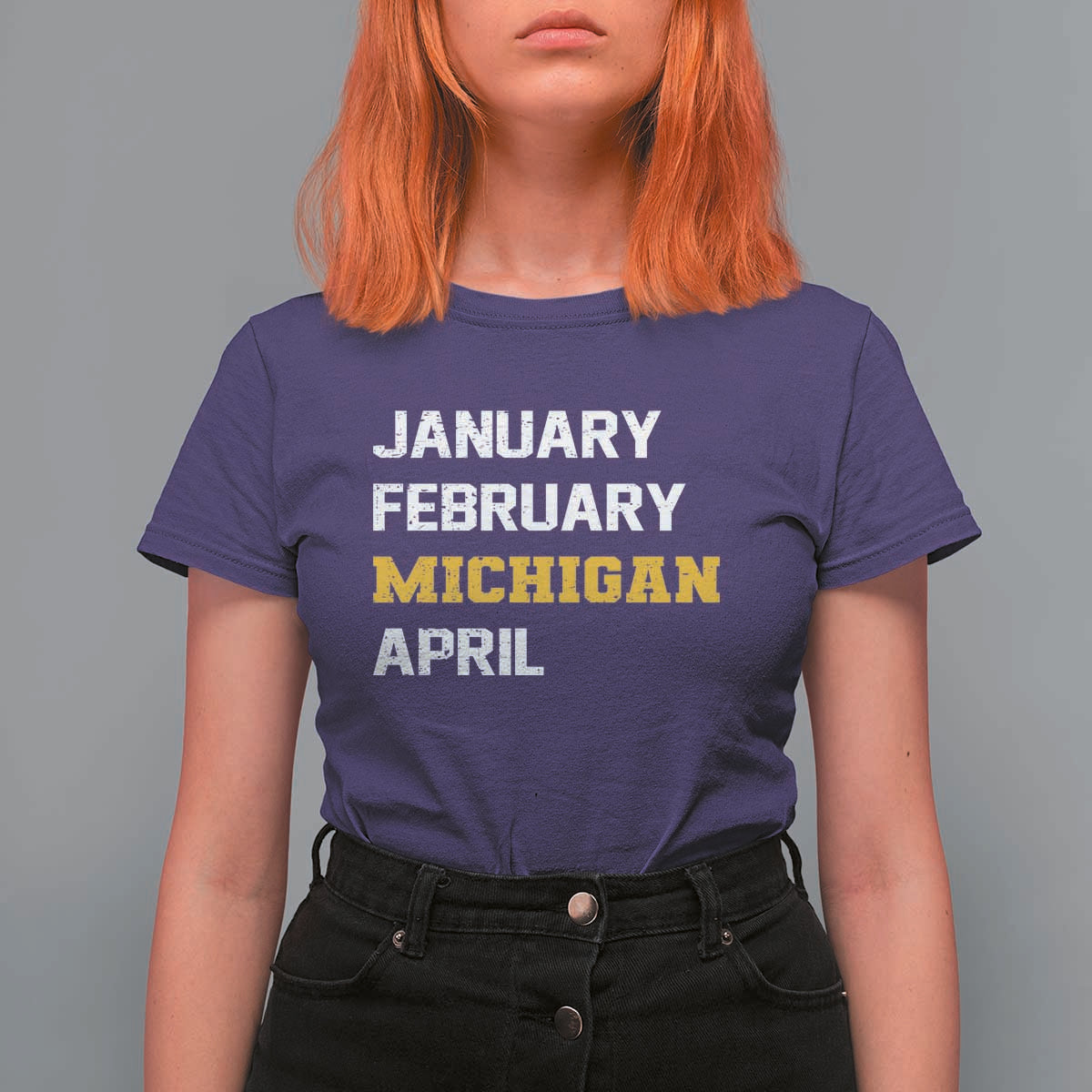 January February Michigan April T Shirt For Women Basketball Game Day