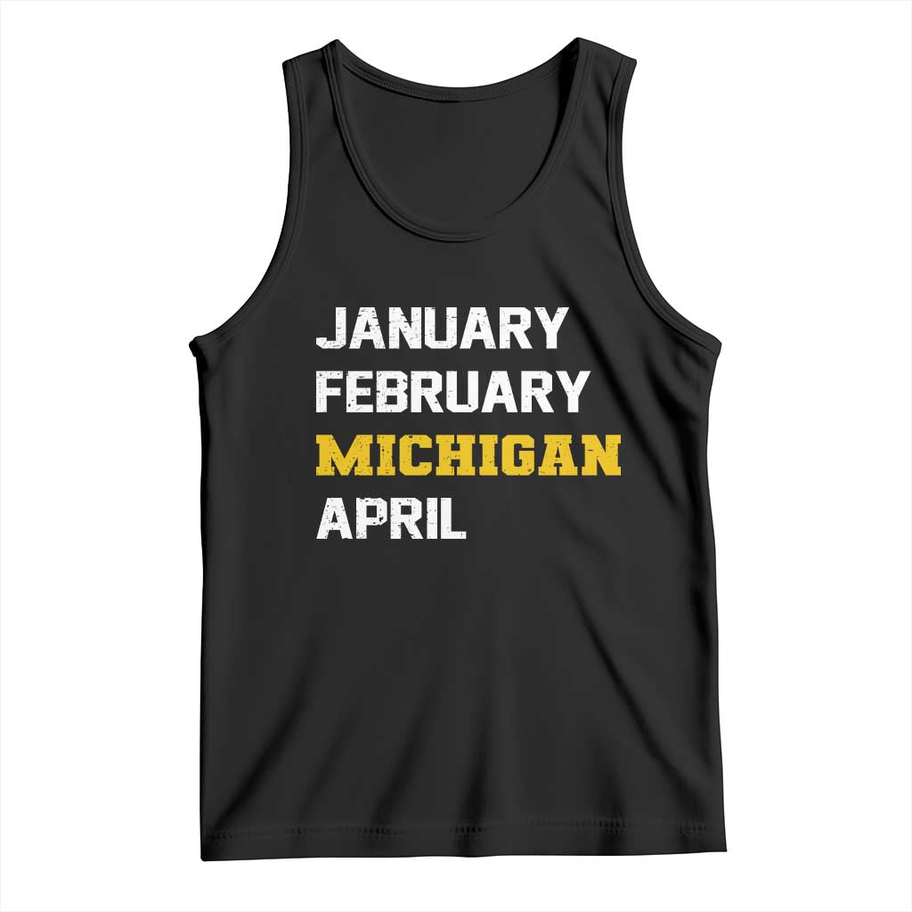 January February Michigan April Tank Top Basketball Game Day