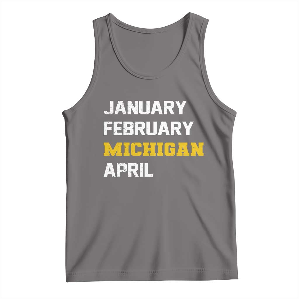 January February Michigan April Tank Top Basketball Game Day