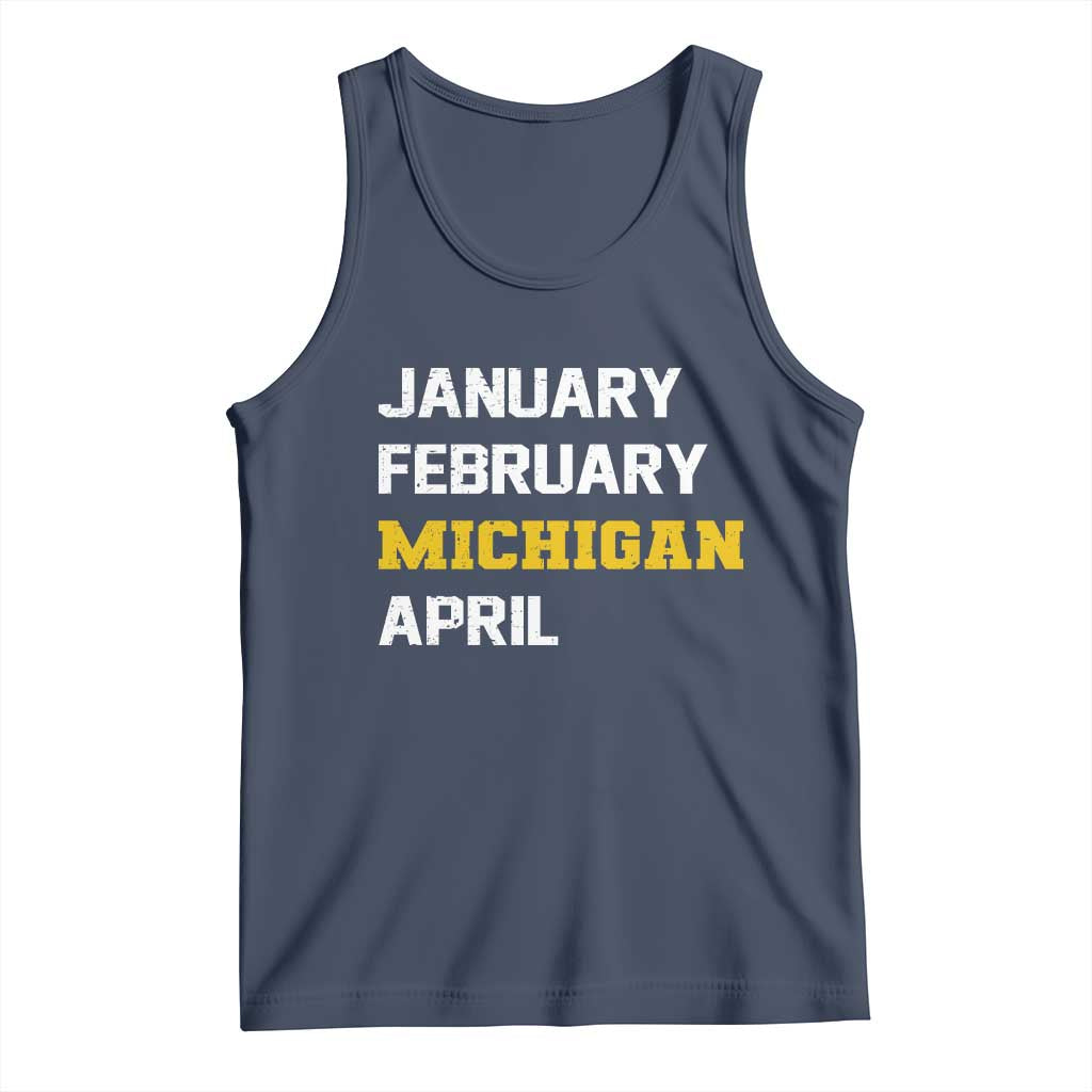 January February Michigan April Tank Top Basketball Game Day